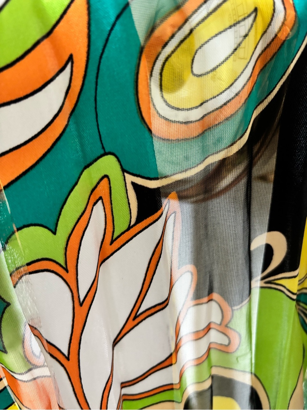 Vintage Psychedelic Scarf, Long Polyester retro - Picture 12 of 16